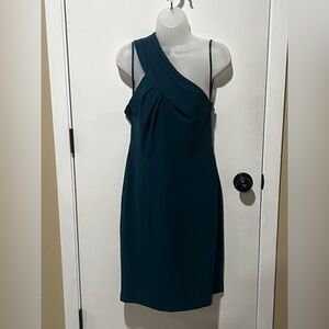 Tory Burch One-Shoulder Teal Green Cocktail Dress